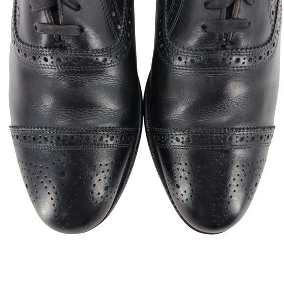 Polo Ralph Lauren Benchmade Italy Mens size 13 Black Leather Dress Shoes Oxfords - Picture 3 of 11
